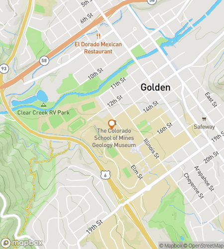 Map of scavenger hunt walking tour for Digging for Fun at Colorado School of Mines