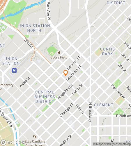 Map of scavenger hunt walking tour for Lodo Bar Crawl