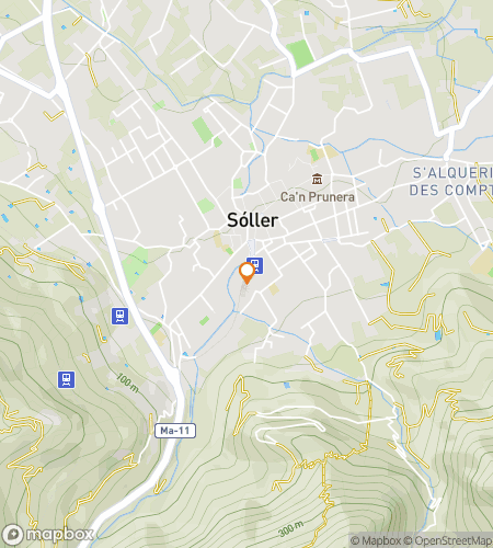 Map of scavenger hunt walking tour for A Scenic Sóller Hunt