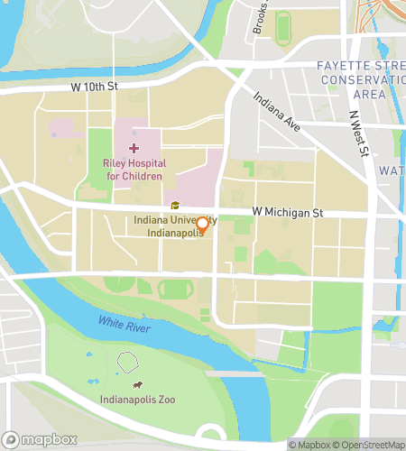 Map of scavenger hunt walking tour for Indiana University Indianapolis Hunt