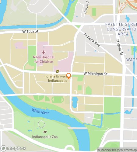 Map of scavenger hunt walking tour for Indiana University Indianapolis Hunt