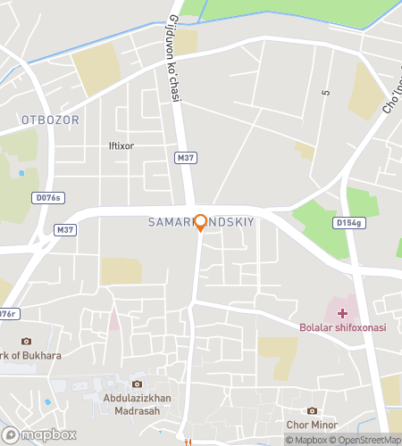 Map of scavenger hunt walking tour for Discovering Bukhara: History in Every Stone