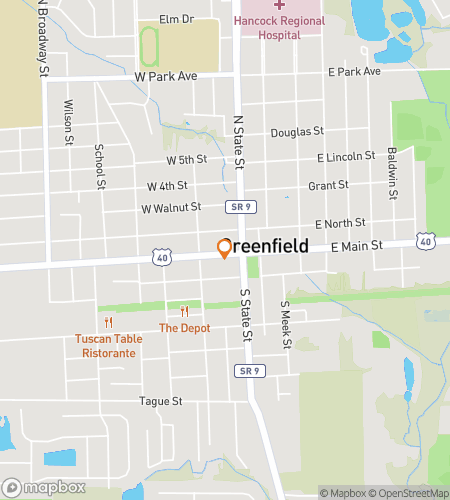 Map of scavenger hunt walking tour for Greenfield Pennsy Pulse Adventure