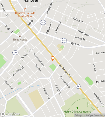 Map of scavenger hunt walking tour for The Hanover Hop-Stop