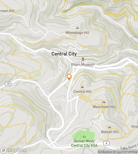 Map of scavenger hunt walking tour for Central Citys Golden Knowledge