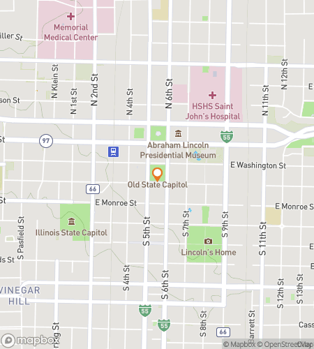 Map of scavenger hunt walking tour for The Spirits of Springfield: A Haunted Hunt