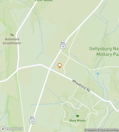 Kart over skattejakt-vandring for Abe-solutely Hunt-tastic Gettysburg
