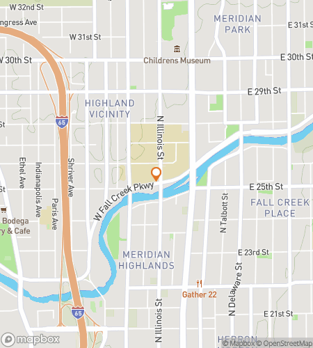 Χάρτης περιήγησης με τα πόδια για το κυνήγι θησαυρού για το Ivy Tech Community College - Central Indiana Hunt