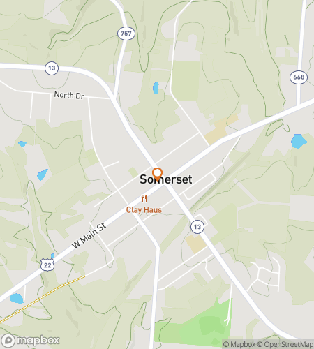 Map of scavenger hunt walking tour for Somerset‘s Spectacular Scavenger Spree