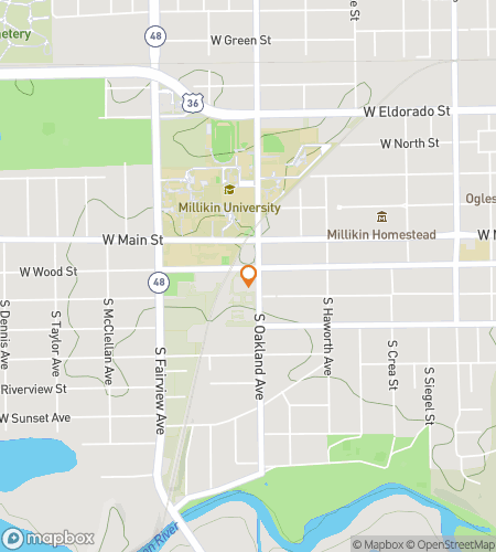 Map of scavenger hunt walking tour for Mission Millikin