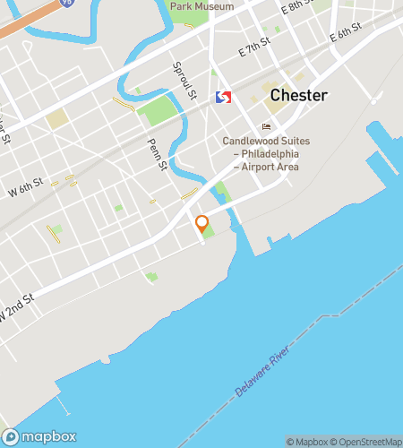 Map of scavenger hunt walking tour for Chester‘s Pennsylvania Charming Chase