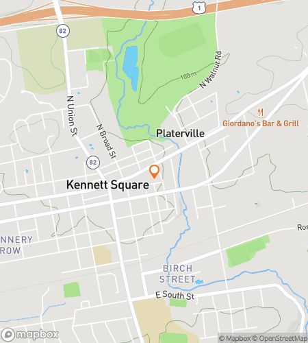 Map of scavenger hunt walking tour for Kennett Square Mushroom Magic Hunt