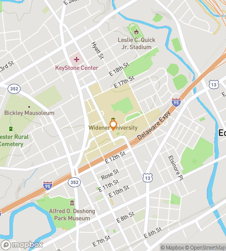 Карта пешеходного квеста для квеста Университета Уайденера