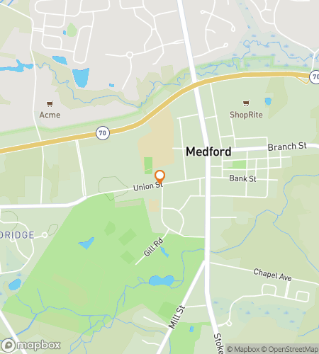 Map of scavenger hunt walking tour for Med-Ford the Win&excl;&colon; The Piney Trails Medford Township Hunt