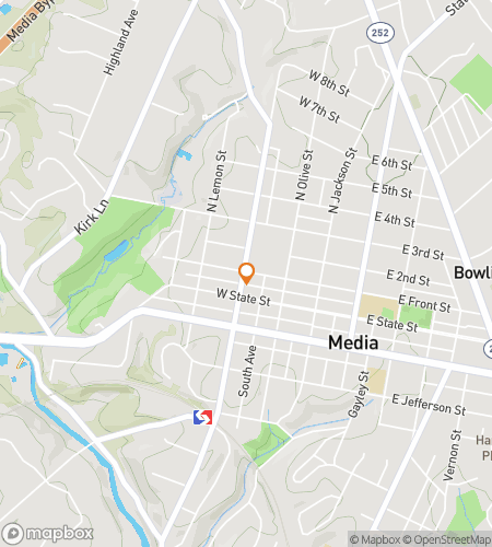 Map of scavenger hunt walking tour for Media Merriment Scavenger Hunt