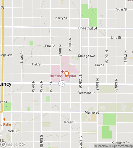 Map of scavenger hunt walking tour for QUest Across Quincy