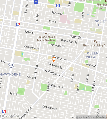 Kartta kaupunkiseikkailuk&auml;velykierroksesta It&rsquo;s Always Sunny in Philadelphia -teemalla