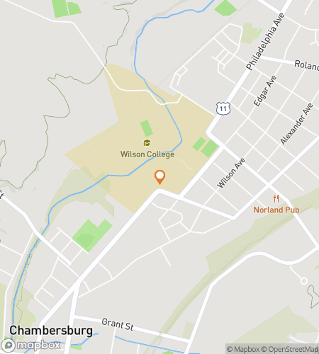 Map of scavenger hunt walking tour for Wilson College Hunt