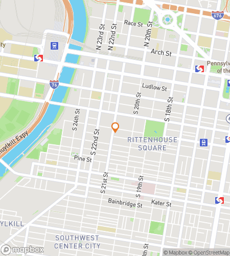 Map of scavenger hunt walking tour for The Great Rittenhouse Journey