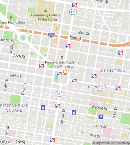 Map of scavenger hunt walking tour for Philadelphia Homegrown Freedom