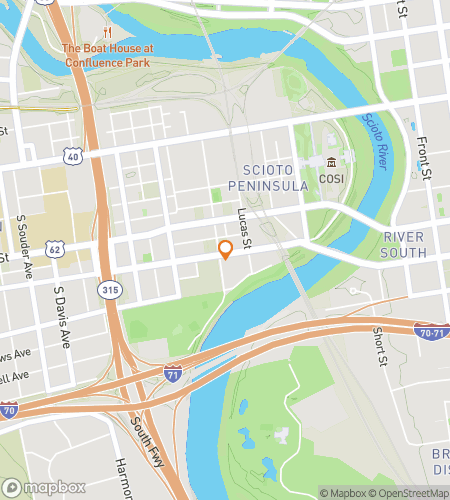 Map of scavenger hunt walking tour for Franklinton Funtastic Foraging Fiesta