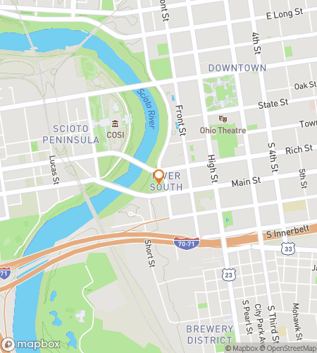 Map of scavenger hunt walking tour for Discovering Columbus