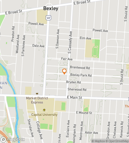 Map of scavenger hunt walking tour for Capital University Hunt