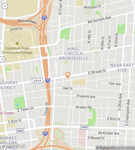 Map of scavenger hunt walking tour for Clue-umbus&colon; The Olde Towne East Hunt