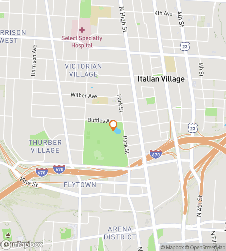 Map of scavenger hunt walking tour for The Goodale Chronicles: A Parkside Hunt