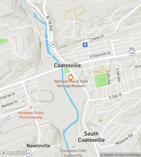 Kartan aarteenmetsästyskävelykierros Coatesville Caper: Steel City Searchille