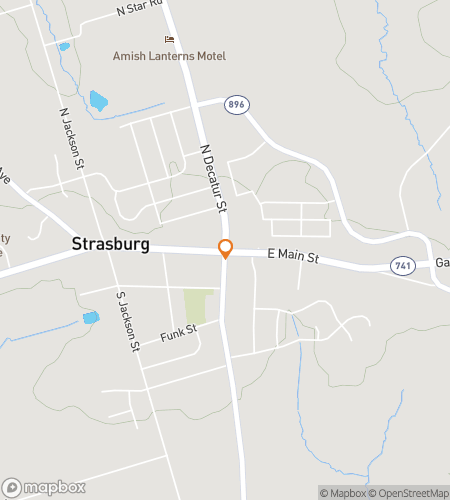 Map of scavenger hunt walking tour for The Strasburg Express Quest