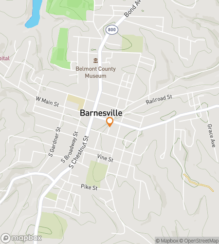 Map of scavenger hunt walking tour for Barnesville Bounty Bonanza