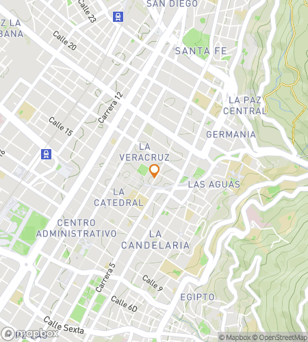 Map of scavenger hunt walking tour for The Art of Bogotá