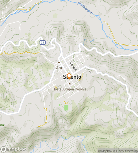 Map of scavenger hunt walking tour for Whispers of the Cocora Valley: Discovering Salento