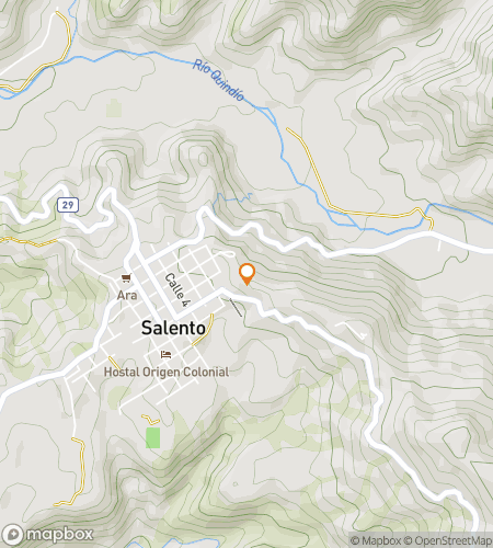 Karte der Schnitzeljagd-Spaziergänge für Flüstern des Cocora-Tals: Salento entdecken