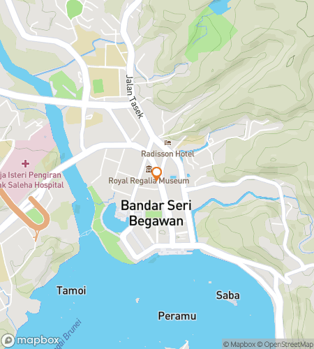 Map of scavenger hunt walking tour for Golden Domes & Brunei Tones