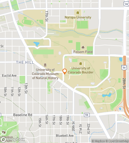 Map of scavenger hunt walking tour for Buffs on the Move: CU Quest