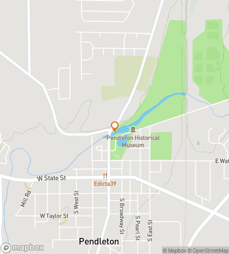 Map of scavenger hunt walking tour for Pendleton‘s Puzzling Pursuit