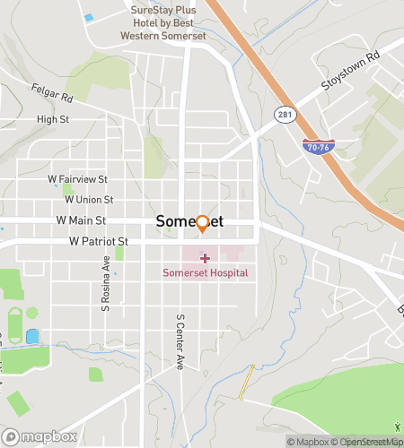 Kartta aarteenetsinnän kävelykierroksesta Somerset Soiree Scavenger Huntille