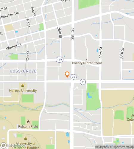 מפת סיור הליכה של חיפוש אוצרות עבור חיפוש ברים בבולדר קולורדו