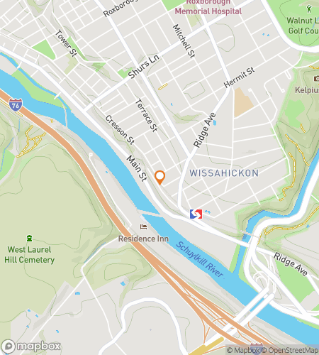 Map of scavenger hunt walking tour for Bala Cynwyd Pennsylvania Bar Hunt