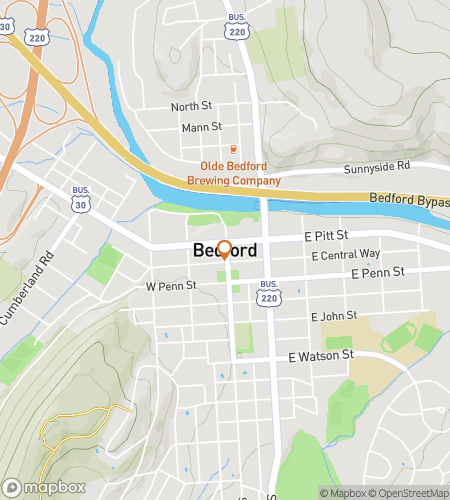 Map of scavenger hunt walking tour for Making the Bed(ford)