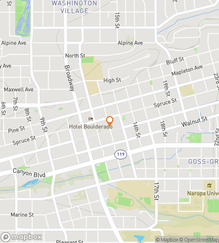 Downtown Boulder Hayalet Turu için hazine avı yürüyüş turu haritası