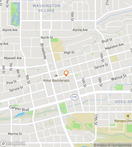 Map of scavenger hunt walking tour for Rocky Mountain Riddles