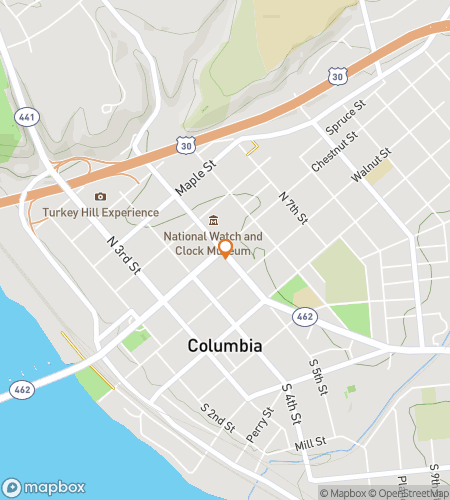 Map of scavenger hunt walking tour for Columbia‘s Hidden Treasure Trot