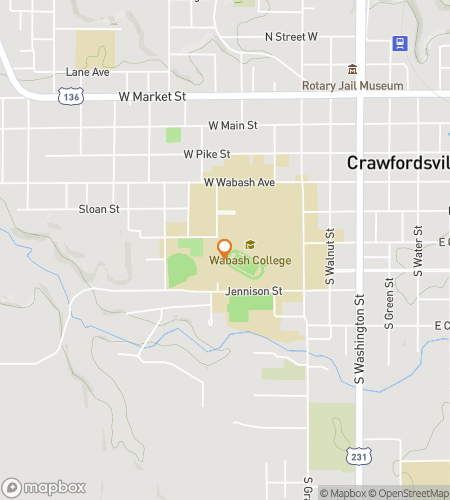 Map of scavenger hunt walking tour for Campus Chronicles: Wabash Edition