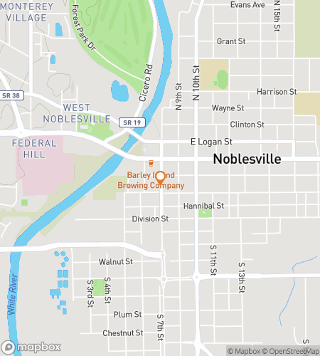 Map of scavenger hunt walking tour for Noblesville Noble Walk!