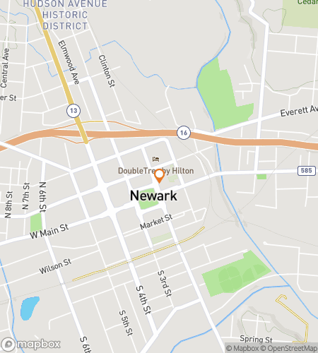 Map of scavenger hunt walking tour for Newark Scavenger Hunt