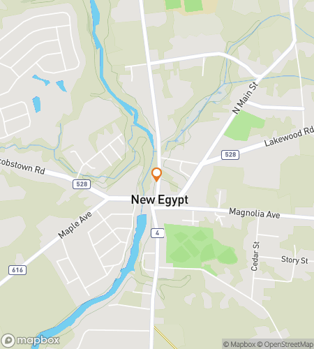 Kaart van de speurtocht-wandeltocht voor New Egypt&colon; Exit Here for Fun