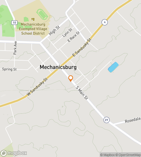 Map of scavenger hunt walking tour for Mechanicsburg Mischief Hunt